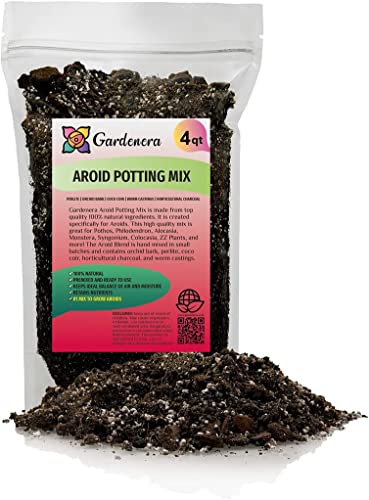 Premium Aroid Potting Mix - Soil Free Blend for Aroids - Growing Medium for House Plants by Gardenera - (4 Quart Bag) - color: Aroid Potting Mix, size: 4 Quart Bag