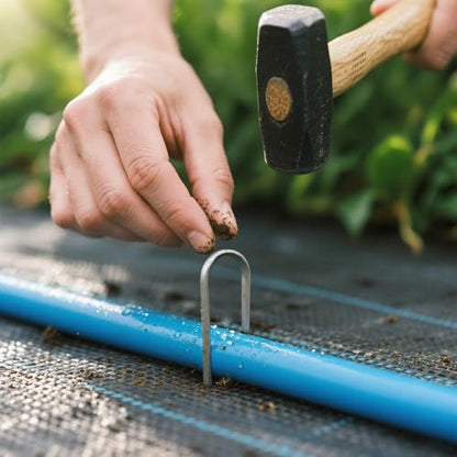 MySit 12 Inch 25 Pack Heavy Duty U Shaped Garden Stakes - size: 12 Inch