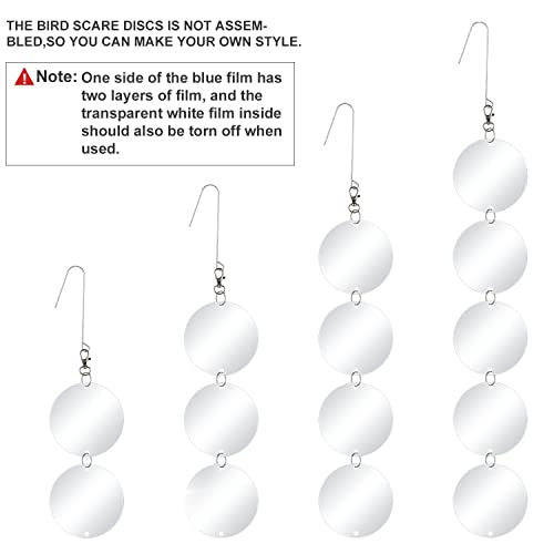 XPCARE Bird Scare Discs Set, 30 Pcs Reflective Double-Sided Bird Reflectors