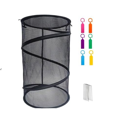 New Pop Up Insect & Bird Barrier Plant Cover Net, 14"x23" Round Foldable Mesh Protector, Garden Cage Guard with Stakes & Carry Bag, Keep Animals & Birds Out for Vegetables and Flowers Black - color: Black
