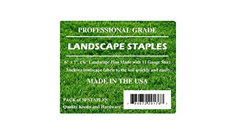 (Pack of 50) 6 inch X 1 inch Landscape Fabric and Garden Anchor Pins - size: Pack of 50