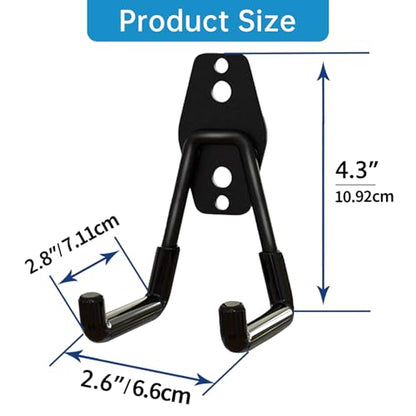 GeeWatom Garage Storage Utility Hooks，Garage Garden Tool Organizer，Steel Wall Mount Hooks, Garden Small U Hooks (6 Pack-Black) - color: 6 Pack-Black