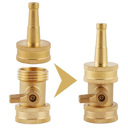 Jet Nozzle Power Washer for Garden Hose - color: Nozzle Jet+Shut Off Valve (1 Set)