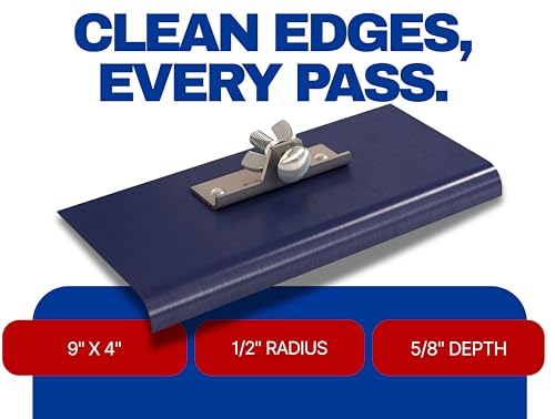 Bon 22-740 Blue Steel Walking Edger 9" x 4" 1/2" Radius 5/8" Depth Two Way Concrete Edging Tool - style: 1/2" x 5/8" Depth