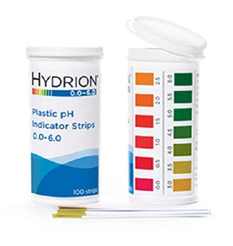 9200 Plastic pH Indicator Strips, 0.0 to 6.0, flip top Vial Packaging - style: 0 to 6 pH in 0.5 pH unit increments