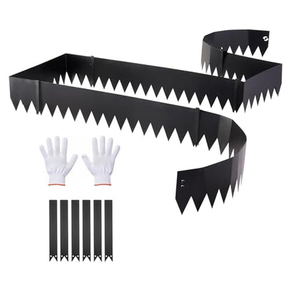 VEVOR Galvanized Steel Landscape Edging, 6-Pack 40 x 8 Inch Metal Edging for Landscaping with 6 Mounting Clips, Bendable Metal Garden Edge Border for Flower Bed, Yard Pathway, Black - size: 40" L x 8" H,6 Pack, style: Modern