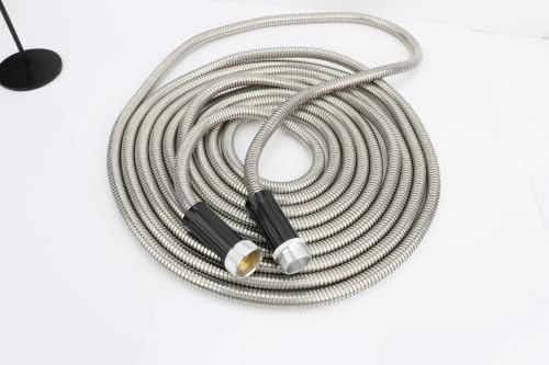25FT Expandable Stainless Steel Garden Hose, Kink-Free Hose for Yard & Garden