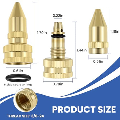 1Pcs Brass Adjustable Nozzle 181331 Tips Replacement with Gasket