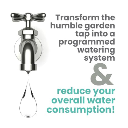 Appy Garden Edge 1 Plus Sprinkler Timer, Programmable Water Timer for Garden Hose, Outdoor Faucet, Drip Irrigation and Lawn Watering System, Waterproof LCD | Automatic Digital Control | Rain Delay