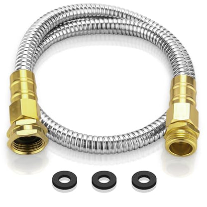 Rosy Earth Garden Hose 3 FT, 304 Stainless Steel Metal Water Hose - size: 3FT