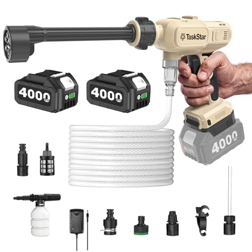 TaskStar Portable Cordless 1250PSI High Pressure Power Washer
