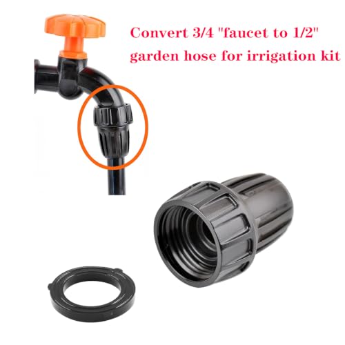 QRITY 1Pcs 3/4" to 1/2" Irrigation Adapter, US Standard Faucet Connectors - size: A