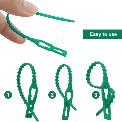 100 Pcs Adjustable Plant Ties, Green Garden Plant Twist Ties, Multi-Function Sturdy Garden Twist Tie, for Plant Support, Trees and Home Office Cable Organization