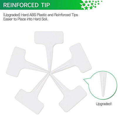 Prudance® 50 Pack Reusable Waterproof Plant Markers, White - color: White