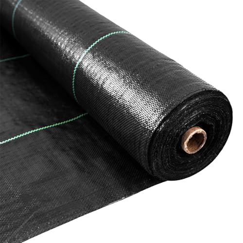 EXTRAEASY 4ft x 100ft Weed Barrier Fabric, Heavy Duty Landscape Fabric, 3.2oz Weed Control Fabric, Tear-Resistant Weed Blocker Ground Cover for Garden, Gravel, Driveway, Flower Bed - size: 4ftx100ft
