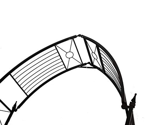 1. GO Adjustable Steel Garden Arch, 8'2" High x 4'7" Wide, Garden Arbor for Various Climbing Plant, Outdoor Garden Lawn Backyard