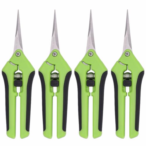 Stainless Steel Straight Precision Blades Spring Action Garden Tool with Ergonomic Comfort Grip for Flower Bonsai Plant Trimming & Maintenance