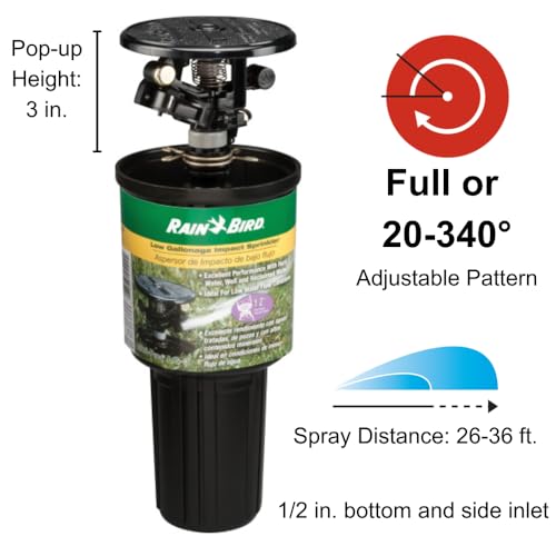 Rain Bird LG-3 Impact Sprinkler, Full Circle, 26-36 Feet - size: 26' - 41', style: Pop-Up