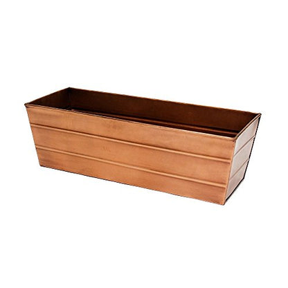 Achla Designs C-20C Copper Plated Flower Box, Medium Window Flowerbox Planter - color: Copper, size: Medium