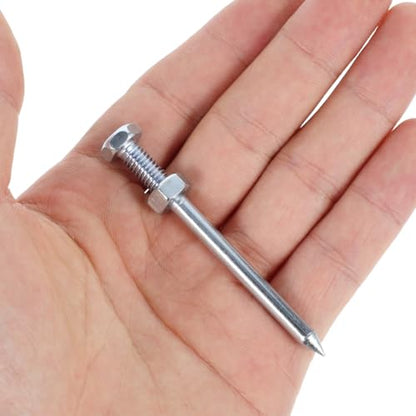 Toddmomy 10Pcs Lawn Aerator Spikes Replacement Pegs Heavy Duty Metal Aerator Shoe Pins for Garden Yard Lawn Care 2.75 Inch Spike Shoes for Soil Aeration