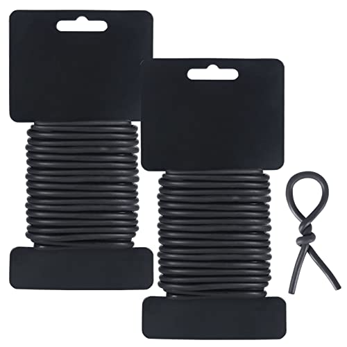 Tenn Well 2Pk 32ft 5mm Plant Ties Soft Garden Wire Black for Tomatoes - color: Black, size: 5mm