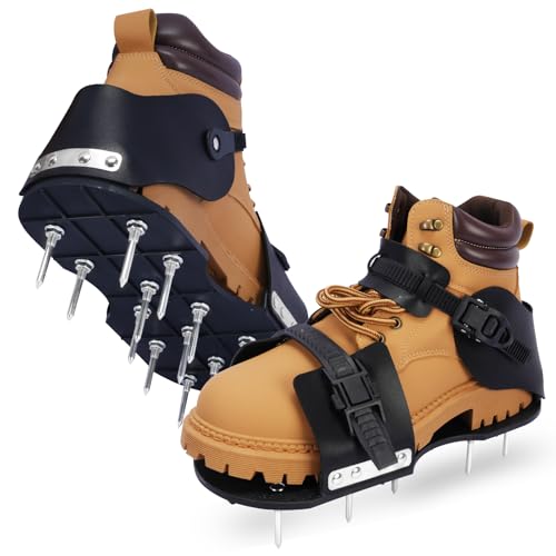 HFH Lawn Aerator Shoes with 1-3/4" (1.75") Spikes, Wrench & Ratchet Buckles