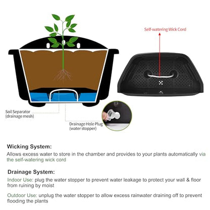 ORIMERC 9.8 Inches Self Watering Wall Planters for Indoor Plants, Railing Planters Balcony Planters Wall Hanging Planters, Lightweight, Dark Coffee (Pack of 8) - color: Dark Coffee