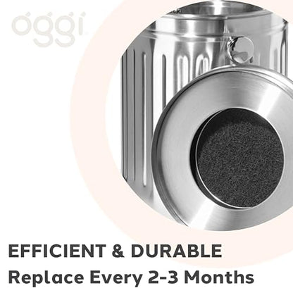OGGI Set of 2 Charcoal Filters- Replacement Charcoal Filter for Countertop Compost Bin with Lid, Eco Friendly Products