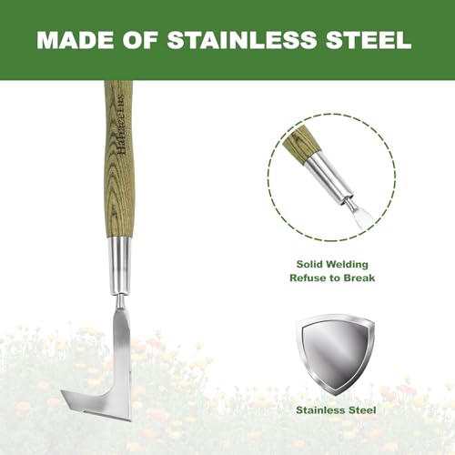 Haliaeetus Crack Weeder Tool, 17'' Stainless Steel Crevice Weeding Tool - size: 17'' Crack Weeder Tool