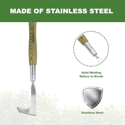 Haliaeetus Crack Weeder Tool, 17'' Stainless Steel Crevice Weeding Tool - size: 17'' Crack Weeder Tool