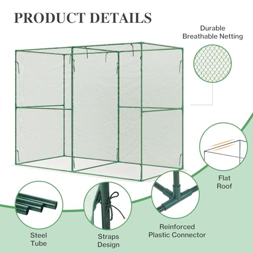 BPS Crop Cages for Garden Plant - size: 8'x4'x6'