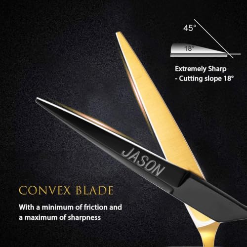 JASON Hair Cutting Scissors Shears - 6" Professional Blending Texturizing - size: 6 inch (Pack of 1)
