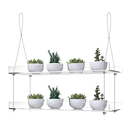 2-Tier Acrylic Window Display Shelves - color: 2 Tier