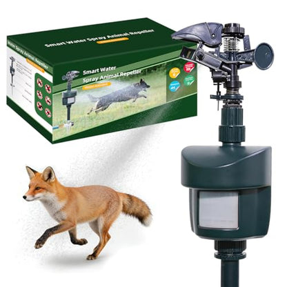 Motion Sensor Sprinkler with Adjustable Head, Day and Night Mode - color: Green-1