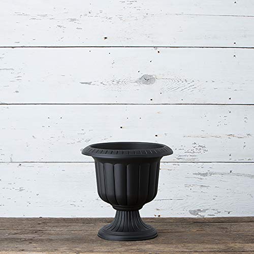 Root & Vessel, Classic Urn Planter, Black, 14-Inch - color: Black, size: 14 Inch