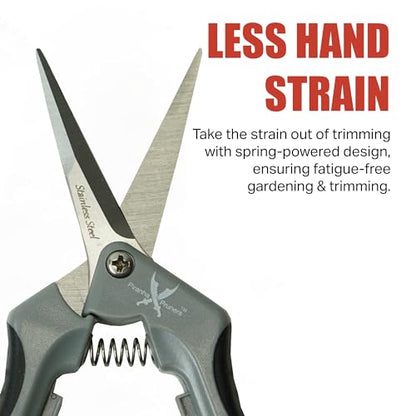 Piranha Pruner Trimming Scissors Garden Shears, Plant Trimmers, Gardening Hand Tools, Straight Stainless Steel Blade