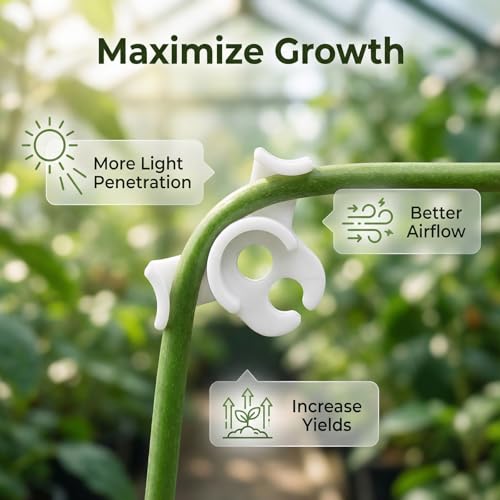 40 Pcs Low Stress Training Clips, Plant Training Clips, 90 Degrees Bud Trainer Clip Bud Bender for Plant Gardening (20 White+20 Green) - color: White Green