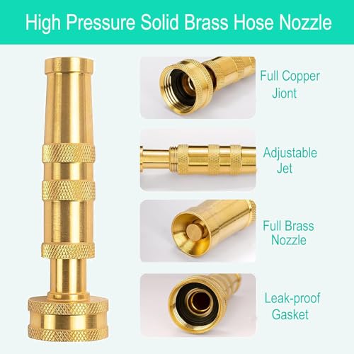 Solid Brass Adjustable Twist Hose Nozzle - style: Nozzle Twist+Jet 2P