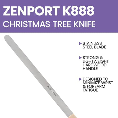 Zenport K888 Christmas Tree Shearing Knife - 16.25" Stainless Steel Blade - size: 16.3"