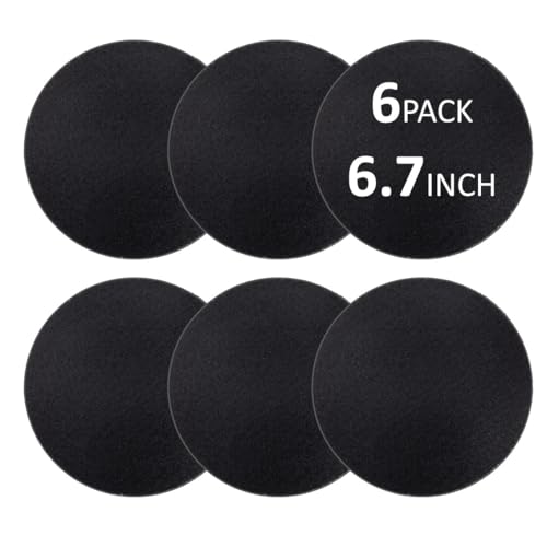 6 Pack Compost Bin Filters 6.7 Inch, Charcoal Filters for Countertop Bin - color: Black-6pack
