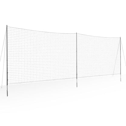 Ball Stop System - Soccer Backstop Net, Heavy Duty, High Impact, Practice Barrier - size: Socketed - 4 inch Net, style: 30FT X 12FT