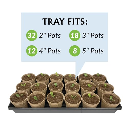 Jiffy Seed Starter Tray with Humidity Dome - Lightweight Propagation - 10 Pack - Plastic - style: 10 Trays and Domes