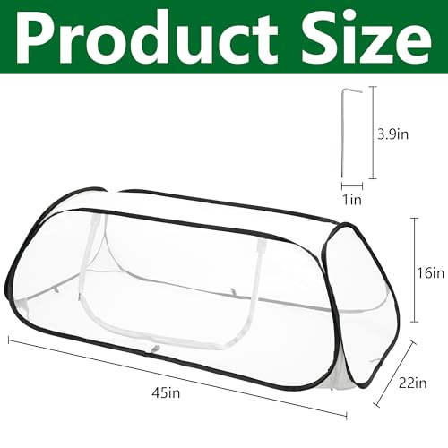 2 Pcs Pop Up Garden Rows Plant Cover,Raised Garden Beds Plants Protector - color: 2 Pcs
