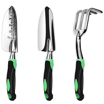 Garden Tool Set，100% Thicker Aluminum Gardening Kit,3 Pack