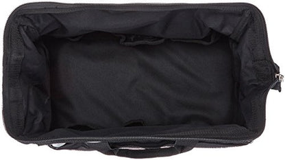 Amazon Basics Durable Wear-Resistant Tool Storage Bag with Adjustable Shoulder Strap, Portable Tool Organizer, 16 in, Black & Grey - size: Large Standard Bag