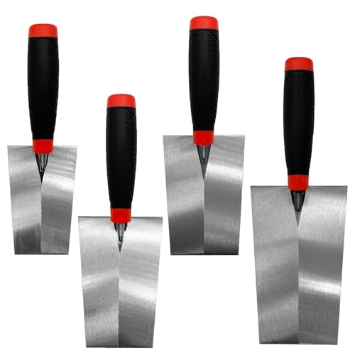 Bucket Margin Trowel Set, 4 Pcs Masonry Trowel Hand Tool Kit - size: Multi-size,4 Pack