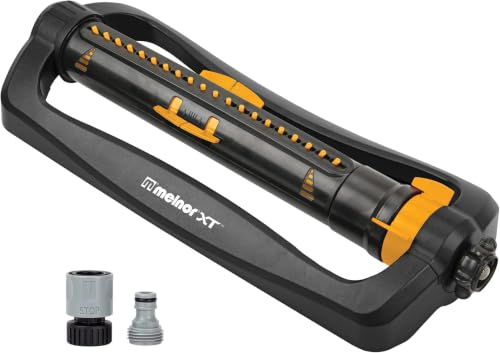 Melnor 65165AMZ XT Turbo Oscillating Sprinkler,4,500 sq. ft.,Quick Connect Bundle,2-Way Adjustable,Black,Yellow,(Pack of 12) - size: 2-Way Adjustable, style: Pack of 12