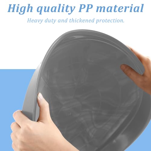 Eccliy 12 Pcs Plastic Plant Saucers Tray, Gray, 16 Inch, Round - color: Gray, size: 16 Inch, style: Round