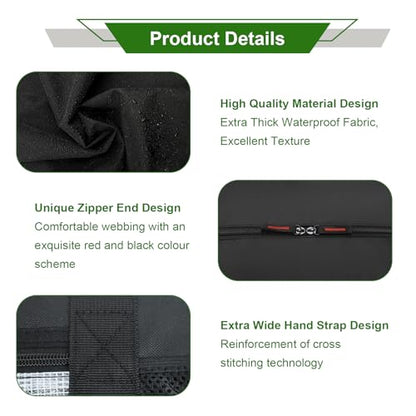 Extra Thick 24" Storage Bag Grill Tool Organizer Pro, BBQ Tool Heavy Duty Bag with Pockets, Double Layer 600D Oxford Cloth Waterproof (2X Thickness), Camping, Tailgating, BBQ Party Gift - style: (2x Thickness)(24" Lx8 Wx8 H)