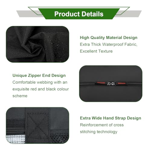 24" BBQ Tool Storage Bag with Pockets, Grill Tool Organizer- Heavy-Duty Storage Bag Waterproof 600D Oxford, Folding Design Gift for Camping, Tailgates, Outdoor BBQ Parties (24" Lx8 Wx8 H) - style: (24" Lx8 Wx8 H)
